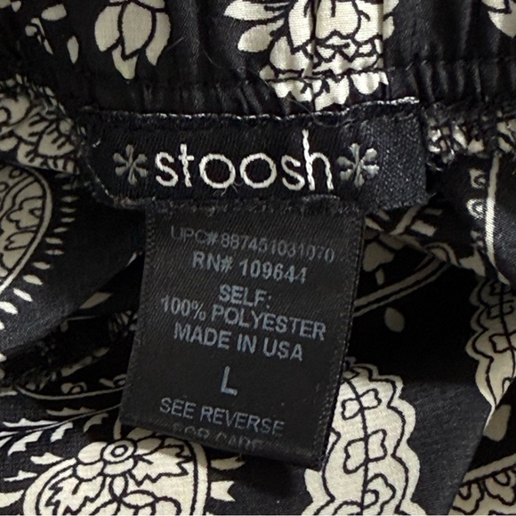 Stoosh Black and White Paisley Wide Leg Pants - Picture 8 of 9